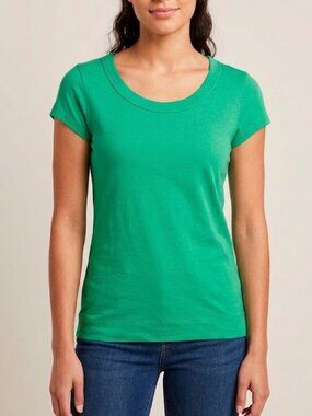 The Limited Scoop Neck Short Sleeve Tee Size L Mint Green